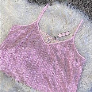 Victoria’s Secret metallic cropped tank top